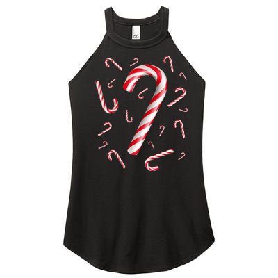 Christmas Candy Cane Mash Up Women's Perfect Tri Rocker Tank