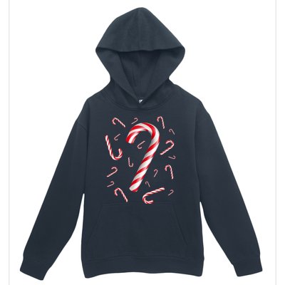 Christmas Candy Cane Mash Up Urban Pullover Hoodie