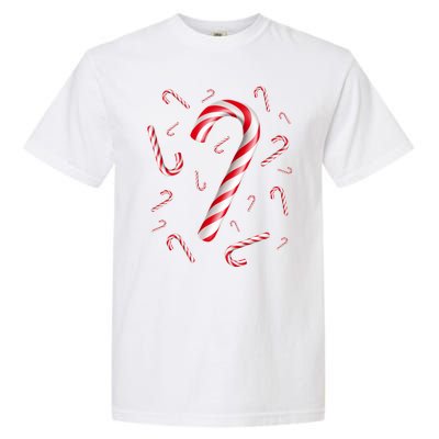 Christmas Candy Cane Mash Up Garment-Dyed Heavyweight T-Shirt