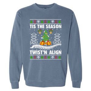 Christmas Chiropractor Chiropractic Profession Holiday Chiro Gift Garment-Dyed Sweatshirt