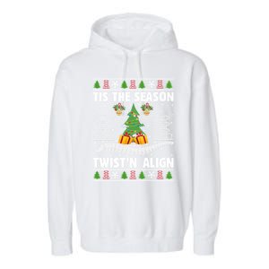 Christmas Chiropractor Chiropractic Profession Holiday Chiro Gift Garment-Dyed Fleece Hoodie