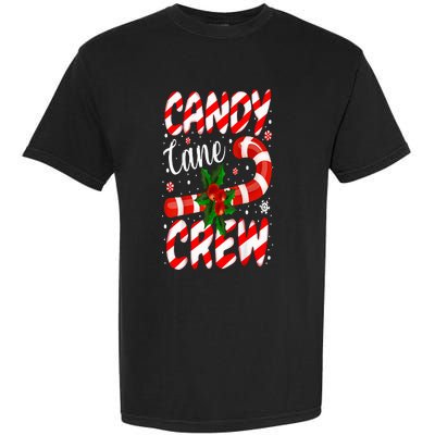 Candy Cane Crew Christmas Family Matching Xmas Pajamas Garment-Dyed Heavyweight T-Shirt