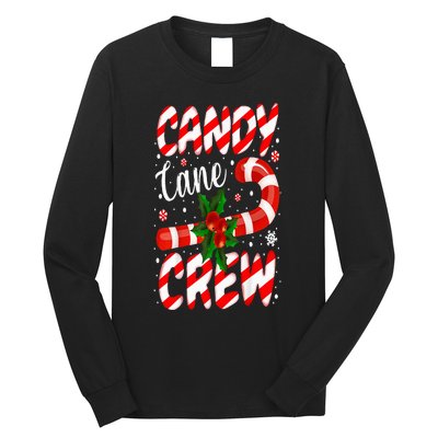 Candy Cane Crew Christmas Family Matching Xmas Pajamas Long Sleeve Shirt