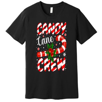 Candy Cane Crew Christmas Family Matching Xmas Pajamas Premium T-Shirt