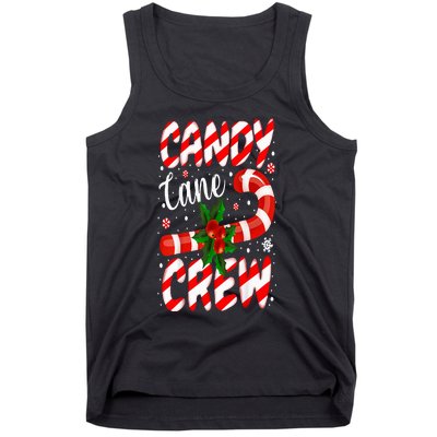 Candy Cane Crew Christmas Family Matching Xmas Pajamas Tank Top