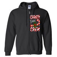 Candy Cane Crew Christmas Family Matching Xmas Pajamas Full Zip Hoodie