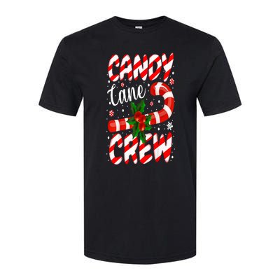 Candy Cane Crew Christmas Family Matching Xmas Pajamas Softstyle CVC T-Shirt