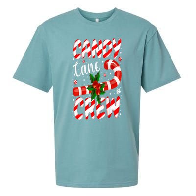 Candy Cane Crew Christmas Family Matching Xmas Pajamas Sueded Cloud Jersey T-Shirt