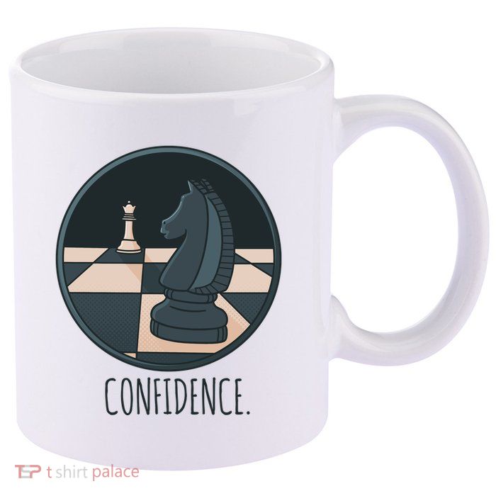 Confidence Chess 11oz C Handle Ceramic Mug