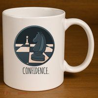 Confidence Chess 11oz C Handle Ceramic Mug