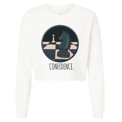 Confidence Chess Cropped Pullover Crew