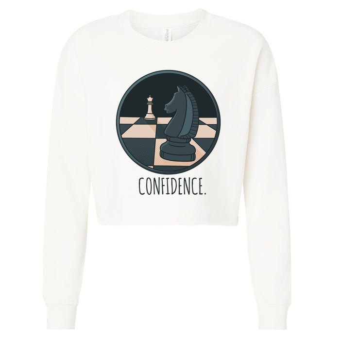 Confidence Chess Cropped Pullover Crew