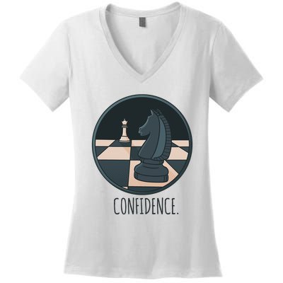 Confidence Chess Women's V-Neck T-Shirt