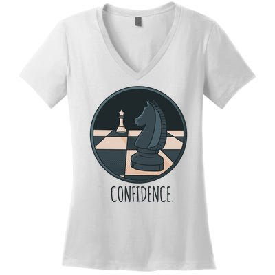 Confidence Chess Women's V-Neck T-Shirt