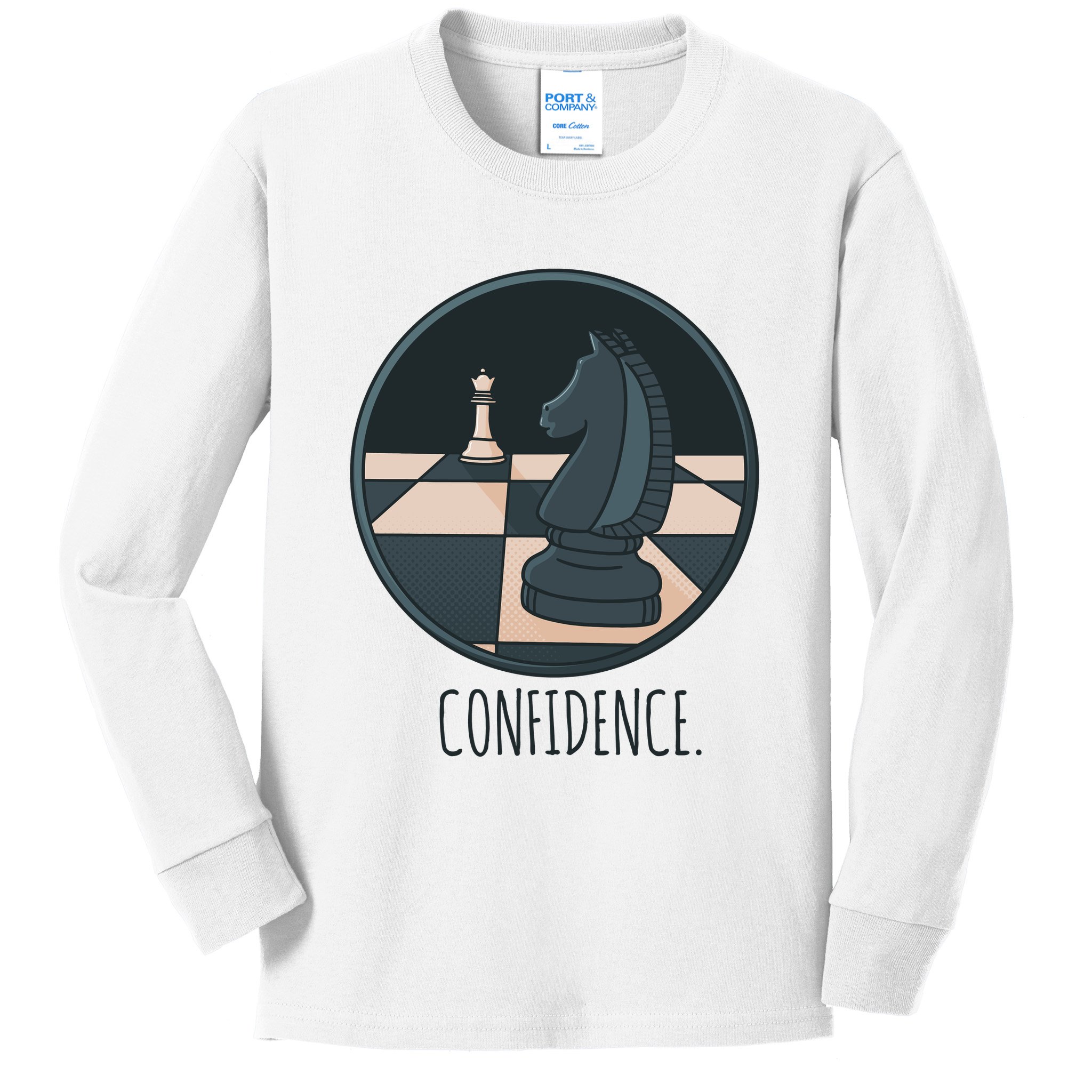 Confidence Chess Kids Long Sleeve Shirt