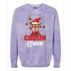 Christmas Cousin Crew Funny Reindeer Matching Pajama Gifts Premium Colorblast Crewneck Sweatshirt