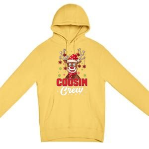 Christmas Cousin Crew Funny Reindeer Matching Pajama Gifts Premium Premium Pullover Hoodie