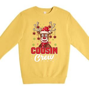 Christmas Cousin Crew Funny Reindeer Matching Pajama Gifts Premium Premium Crewneck Sweatshirt