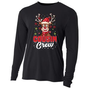 Christmas Cousin Crew Funny Reindeer Matching Pajama Gifts Premium Cooling Performance Long Sleeve Crew