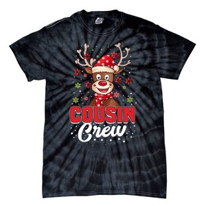 Christmas Cousin Crew Funny Reindeer Matching Pajama Gifts Premium Tie-Dye T-Shirt