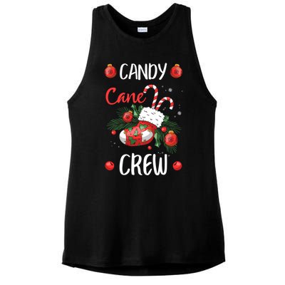 Candy Cane Crew Christmas Xmas Ladies PosiCharge Tri-Blend Wicking Tank