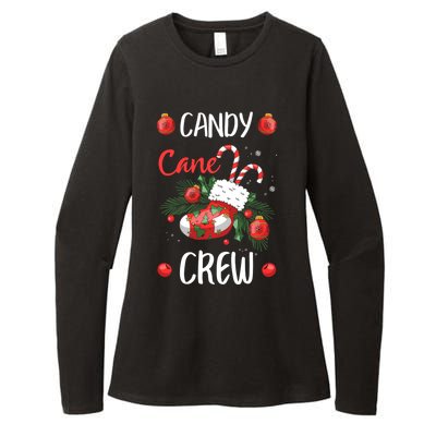 Candy Cane Crew Christmas Xmas Womens CVC Long Sleeve Shirt