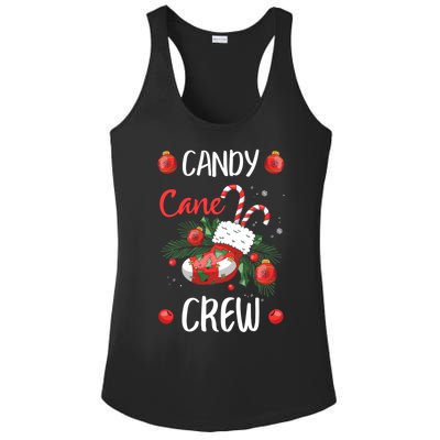 Candy Cane Crew Christmas Xmas Ladies PosiCharge Competitor Racerback Tank