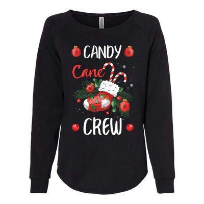 Candy Cane Crew Christmas Xmas Womens California Wash Sweatshirt