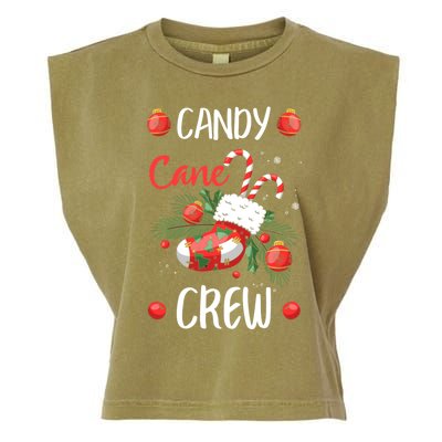 Candy Cane Crew Christmas Xmas Garment-Dyed Women's Muscle Tee