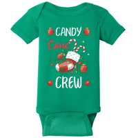 Candy Cane Crew Christmas Xmas Baby Bodysuit