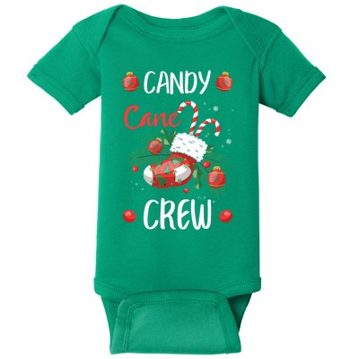 Candy Cane Crew Christmas Xmas Baby Bodysuit