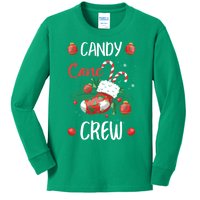 Candy Cane Crew Christmas Xmas Kids Long Sleeve Shirt