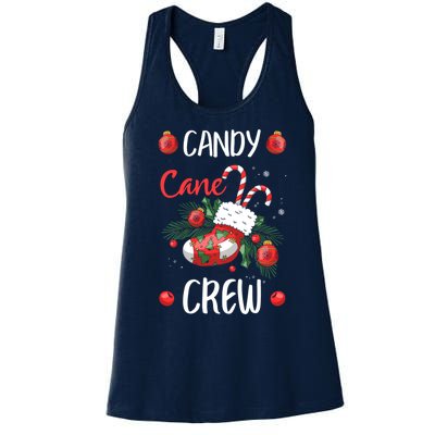 Candy Cane Crew Christmas Xmas Women's Racerback Tank