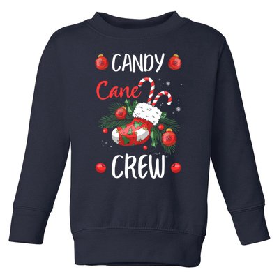 Candy Cane Crew Christmas Xmas Toddler Sweatshirt