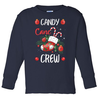 Candy Cane Crew Christmas Xmas Toddler Long Sleeve Shirt