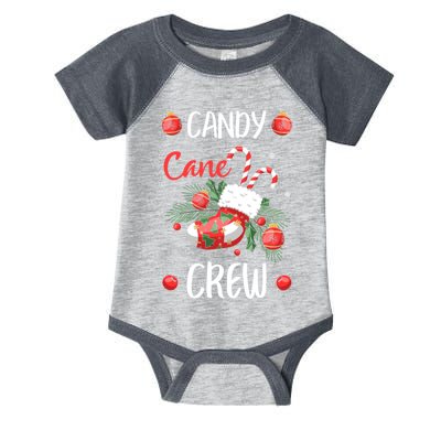 Candy Cane Crew Christmas Xmas Infant Baby Jersey Bodysuit