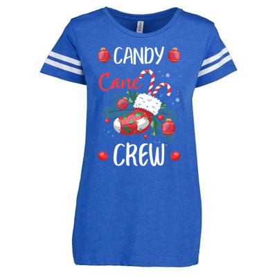 Candy Cane Crew Christmas Xmas Enza Ladies Jersey Football T-Shirt