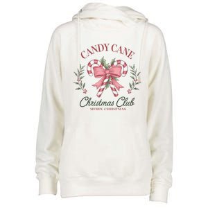 Candy Cane Christmas Holiday Season Xmas Gift Womens Funnel Neck Pullover Hood