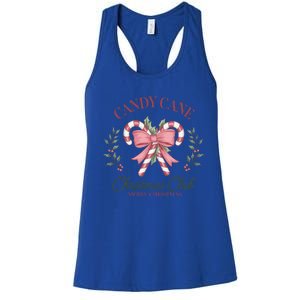 Candy Cane Christmas Holiday Season Xmas Gift Women's Racerback Tank