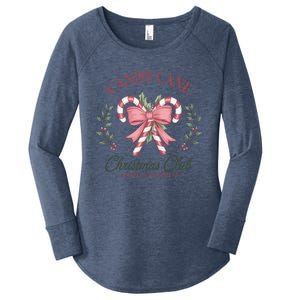 Candy Cane Christmas Holiday Season Xmas Gift Women's Perfect Tri Tunic Long Sleeve Shirt