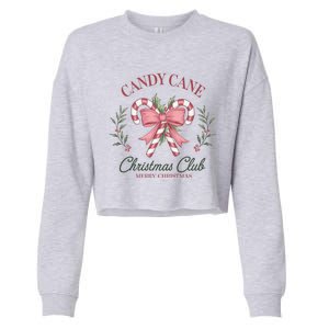 Candy Cane Christmas Holiday Season Xmas Gift Cropped Pullover Crew