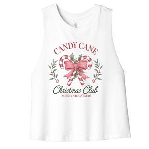 Candy Cane Christmas Holiday Season Xmas Gift Women's Racerback Cropped Tank