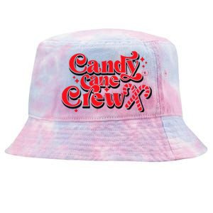 Cute Candy Cane Crew Merry Christmas Adults Tie-Dyed Bucket Hat