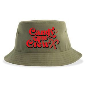 Cute Candy Cane Crew Merry Christmas Adults Sustainable Bucket Hat