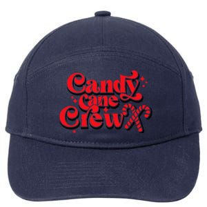 Cute Candy Cane Crew Merry Christmas Adults 7-Panel Snapback Hat