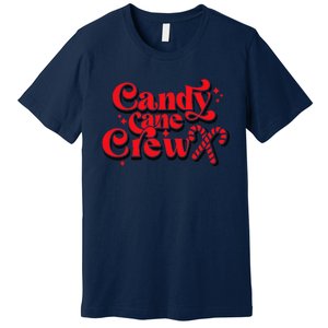 Cute Candy Cane Crew Merry Christmas Adults Premium T-Shirt