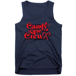 Cute Candy Cane Crew Merry Christmas Adults Tank Top