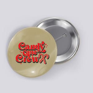 Cute Candy Cane Crew Merry Christmas Adults Button