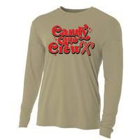 Cute Candy Cane Crew Merry Christmas Adults Cooling Performance Long Sleeve Crew