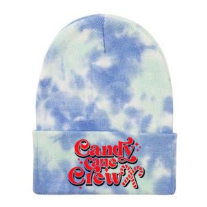 Cute Candy Cane Crew Merry Christmas Adults Tie Dye 12in Knit Beanie